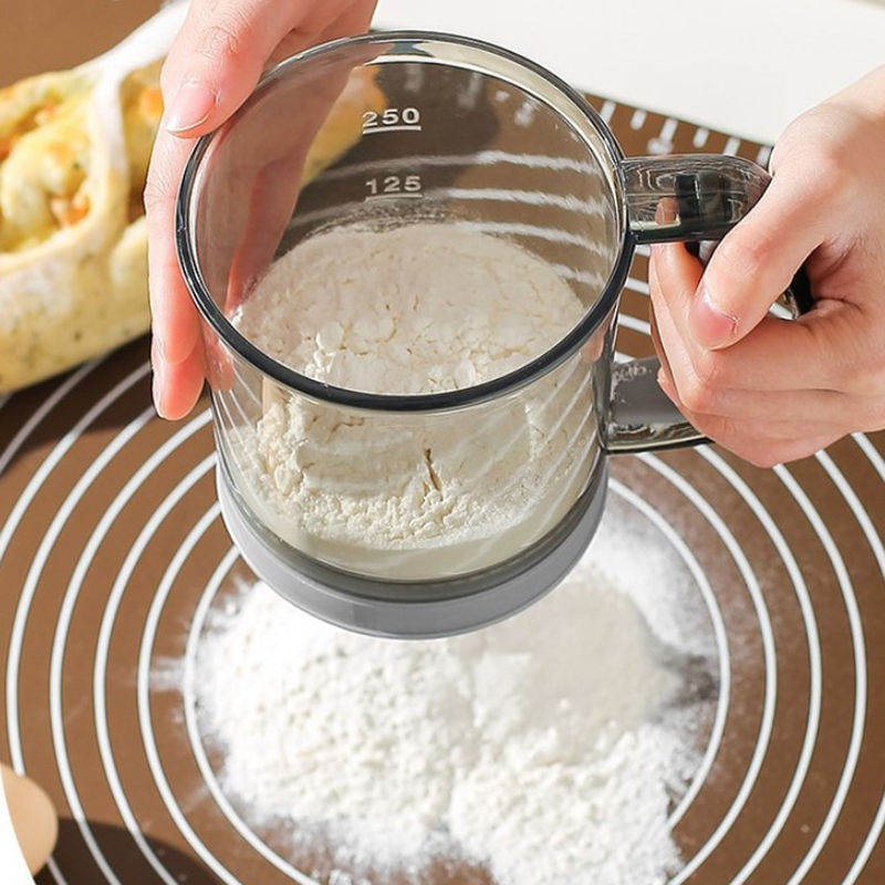 Kitchen Baking Rack - Kitchen Flour Sieve Handheld Semi-automatic Sugar
