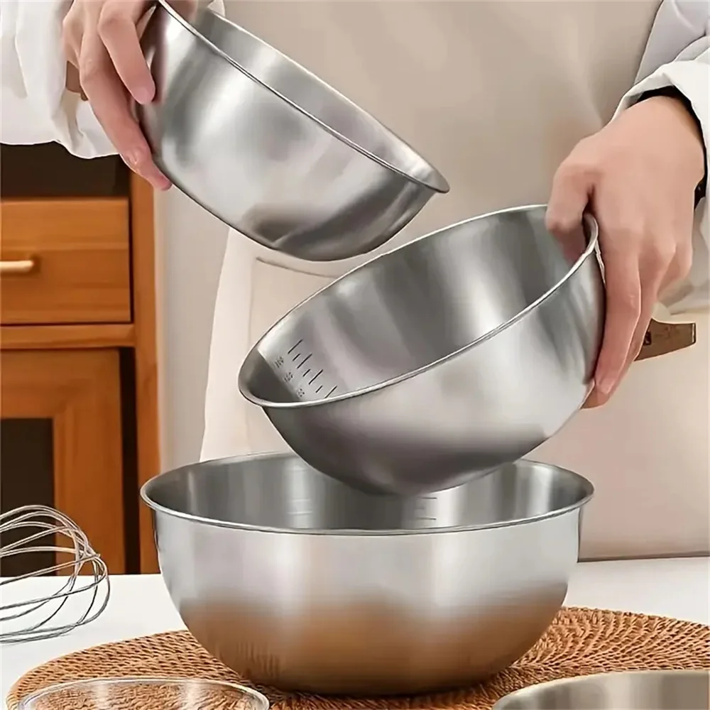 Baking Kitchen Set - 2026 Stainless Steel Mixing Bowl Set