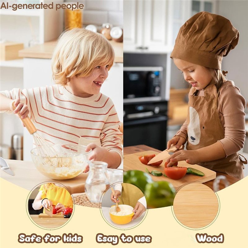 Wooden Kids Knife And Toddler  - огляд і ціна Kitchen Kids Baking Set